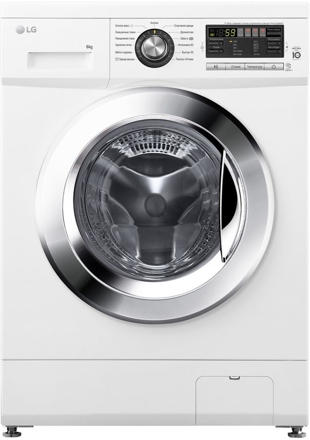 Стиральная машина LG F1096ND3 класс: A загр.фронтальная макс.:6кг белый инвертор