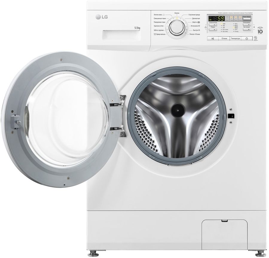 Стиральная машина LG F10B8MD класс: A загр.фронтальная макс.:5.5кг белый инвертор