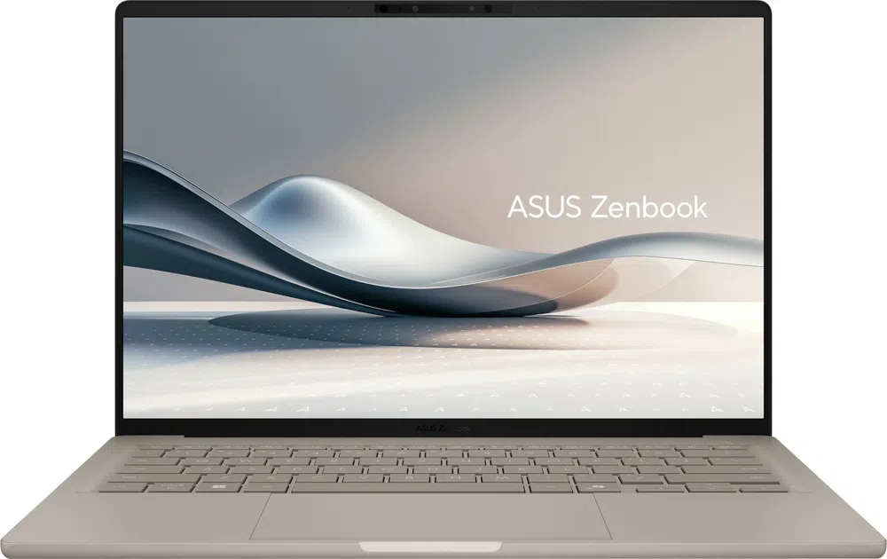 Ноутбук Asus Zenbook 14 UX3407QA-QD197W Snapdragon X X1-26-100 16Gb SSD512Gb Qualcomm Adreno 14" OLED WUXGA (1920x1200) Windows 11 Home beige WiFi BT Cam (90NB1501-M00850)