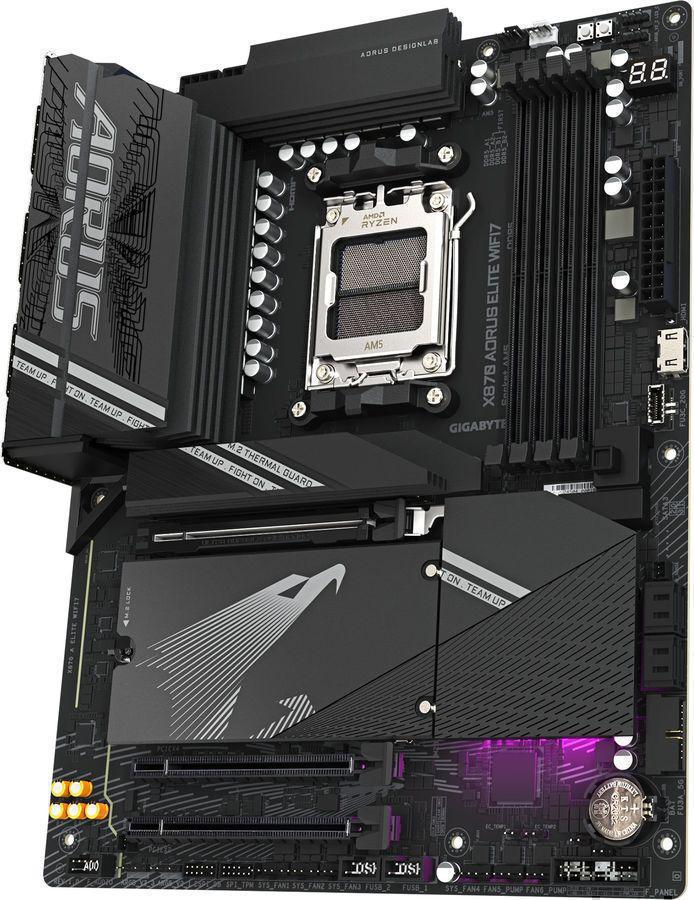 Материнская плата Gigabyte X870M AORUS ELITE WIFI7 Socket AM5 AMD X870 4xDDR5 mATX AC`97 8ch(7.1) 2.5Gg RAID+HDMI