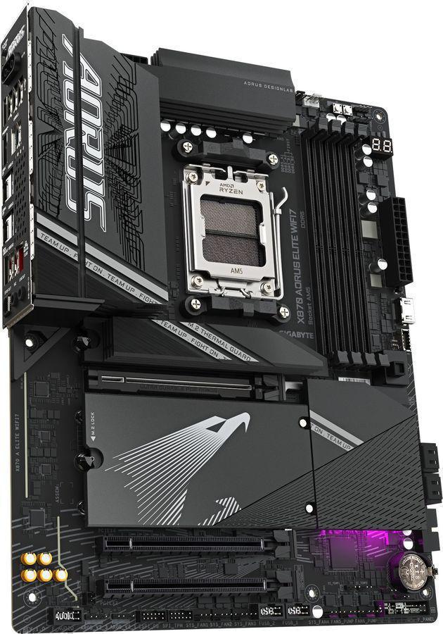 Материнская плата Gigabyte X870M AORUS ELITE WIFI7 Socket AM5 AMD X870 4xDDR5 mATX AC`97 8ch(7.1) 2.5Gg RAID+HDMI