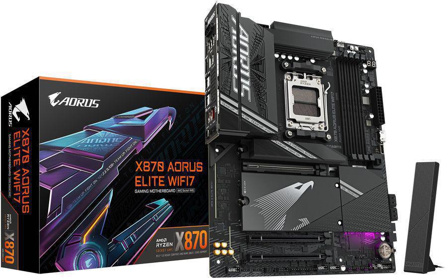 Материнская плата Gigabyte X870M AORUS ELITE WIFI7 Socket AM5 AMD X870 4xDDR5 mATX AC`97 8ch(7.1) 2.5Gg RAID+HDMI
