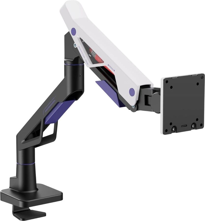 Кронштейн для мониторов Ultramounts UM741BW черный/белый 24"-57" макс.30кг крепление к столешнице поворот и наклон