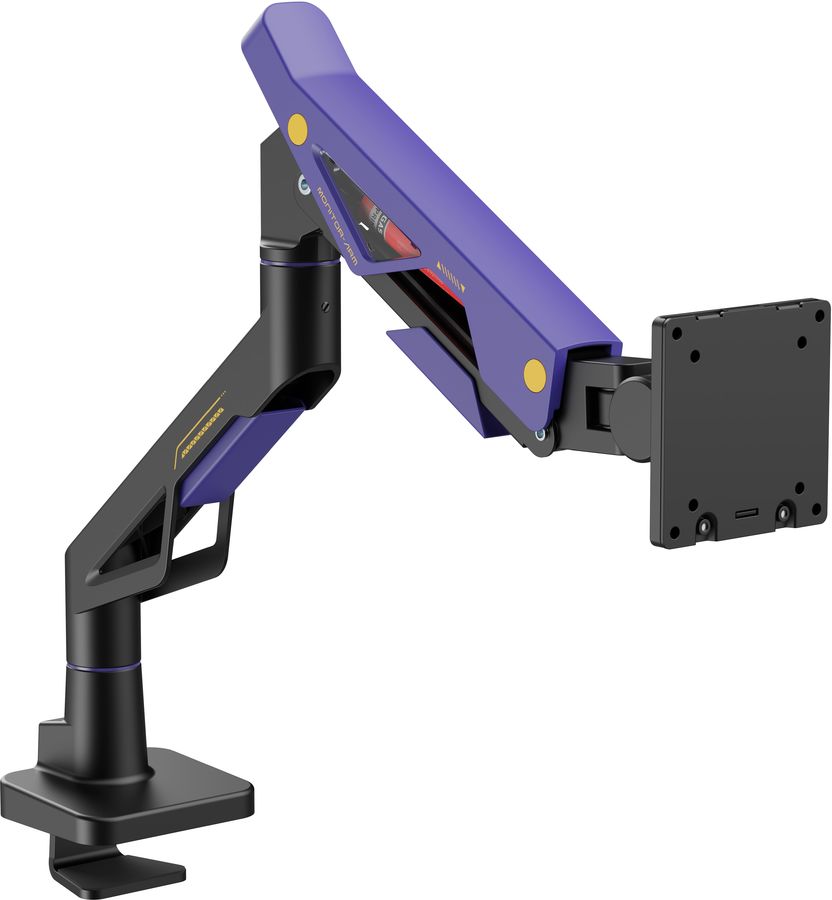 Кронштейн для мониторов Ultramounts UM741BP черный/фиолетовый 24"-57" макс.30кг крепление к столешнице поворот и наклон