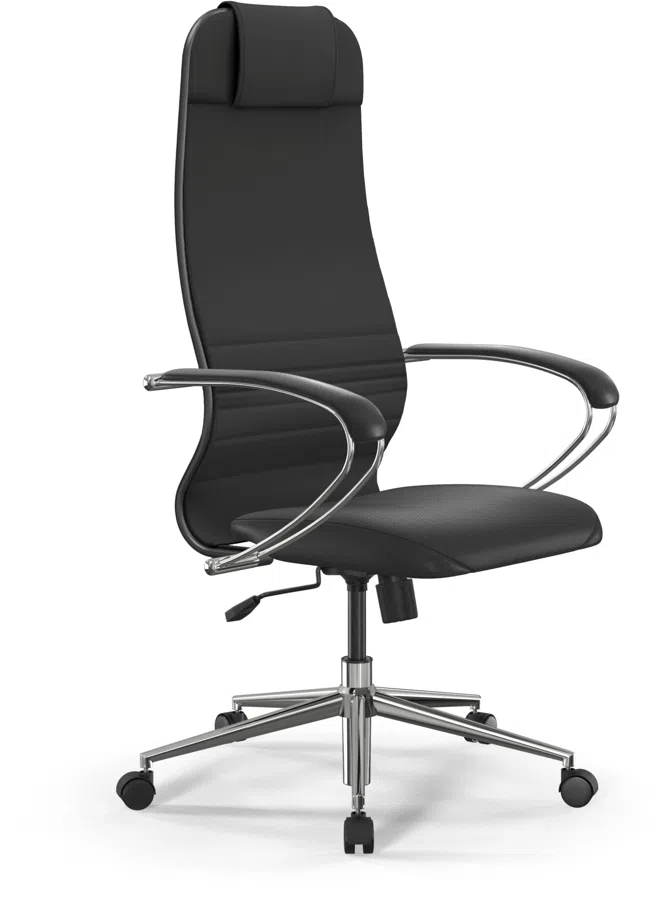 Кресло Метта ErgoLife Set 17 черный сиденье черный экокожа с подголов. крестов. металл хром