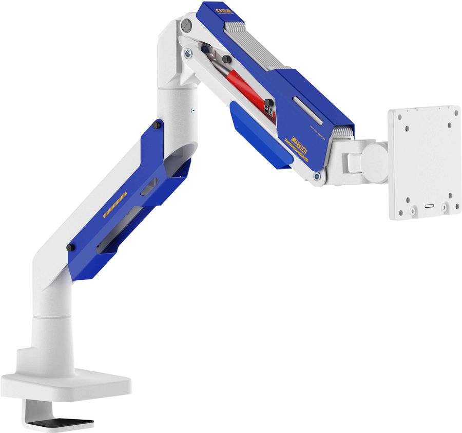 Кронштейн для мониторов Ultramounts UM743WB белый/синий 24"-57" макс.30кг крепление к столешнице поворот и наклон