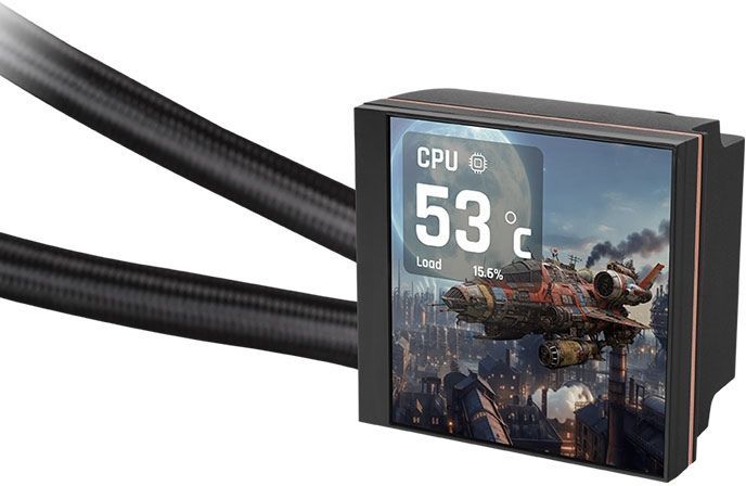 Система водяного охлаждения Thermaltake MAGFloe 360 Ultra ARGB Soc-AM5/AM4/1200/1700/1851 черный 4-pin 30.6-32.5dB Al LCD 355W Ret (CL-W432-PL12SW-A)