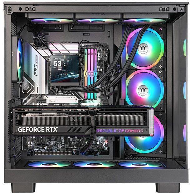 Система водяного охлаждения Thermaltake MAGFloe 360 Ultra ARGB Soc-AM5/AM4/1200/1700/1851 черный 4-pin 30.6-32.5dB Al LCD 355W Ret (CL-W432-PL12SW-A)
