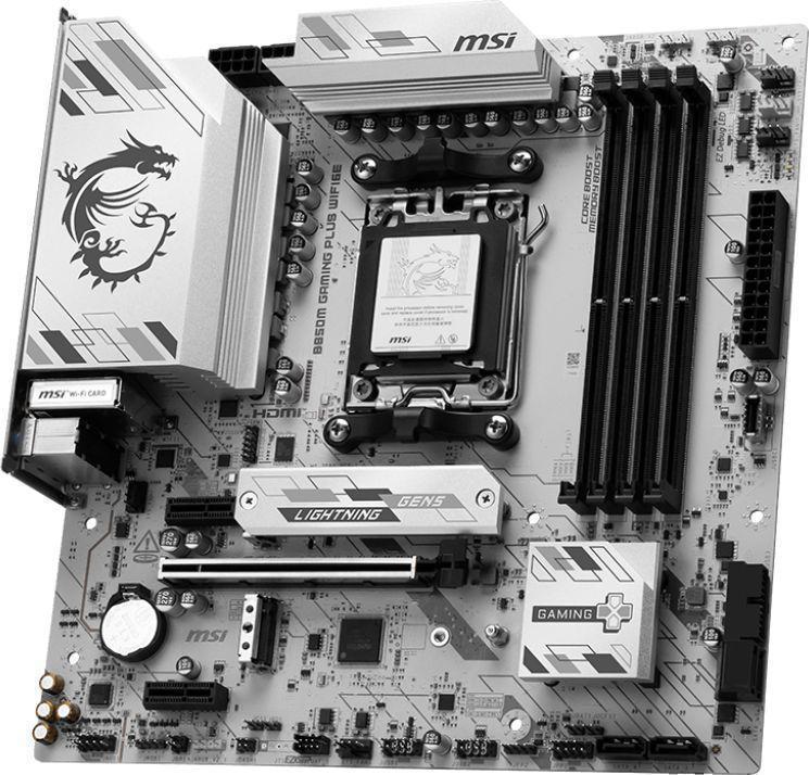 Материнская плата MSI B850M GAMING PLUS WIFI6E Socket AM5 AMD B850 4xDDR5 mATX AC`97 8ch(7.1) 2.5Gg RAID+HDMI+DP