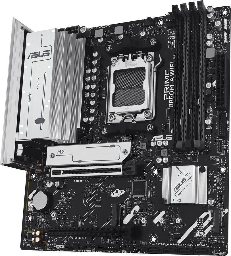 Материнская плата Asus PRIME B850M-A WIFI Socket AM5 AMD B850 4xDDR5 mATX AC`97 8ch(7.1) 2.5Gg RAID+VGA+HDMI+DP