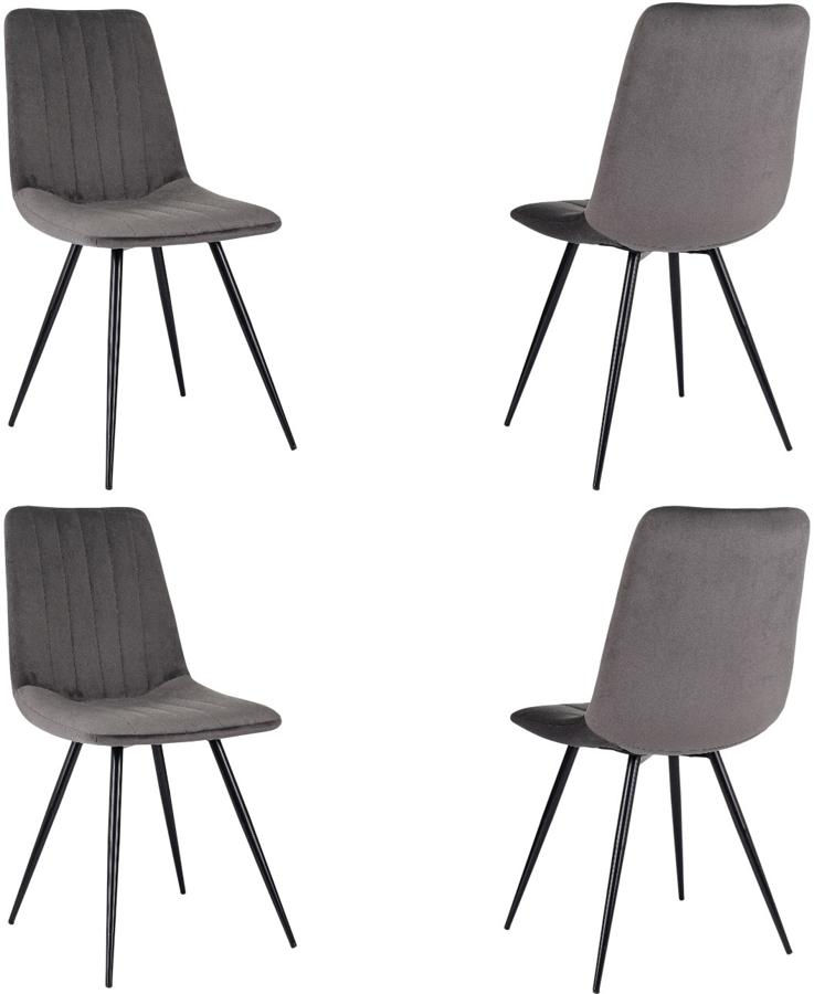 Стул для дома Бюрократ CH-K6_4 комплект 4шт Holland 18 металл черный на ножках (CH-K6_1/HL18_4)