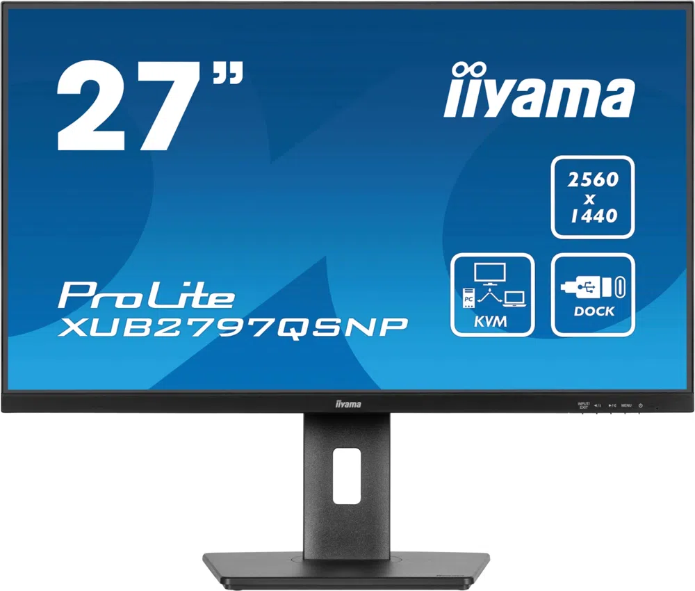 Монитор Iiyama 27" ProLite XUB2797QSNP-B1 черный IPS LED 16:9 HDMI M/M матовая HAS Piv 300cd 178гр/178гр 2560x1440 100Hz DP WQ USB 6.1кг