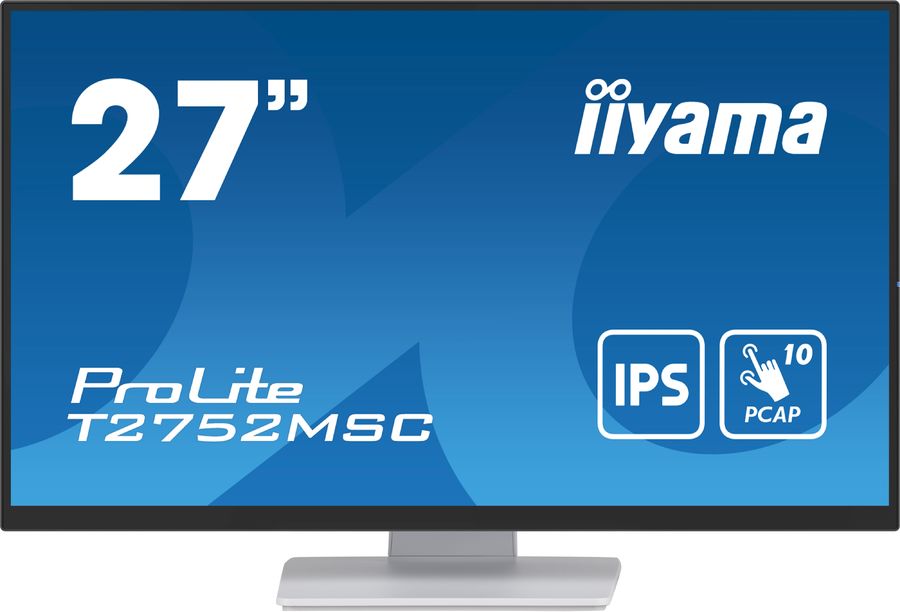 Монитор Iiyama 27" ProLite T2752MSC-W1 белый IPS LED 16:9 HDMI M/M глянцевая 1000:1 400cd 178гр/178гр 1920x1080 60Hz DP FHD USB Touch 6.7кг