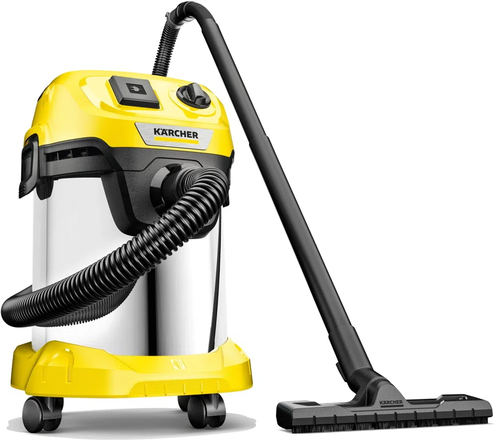 Строительный пылесос Karcher WD 3 P S V-17/4/20 1000Вт (уборка: сухая/влажная/выдув/сбор воды) желтый