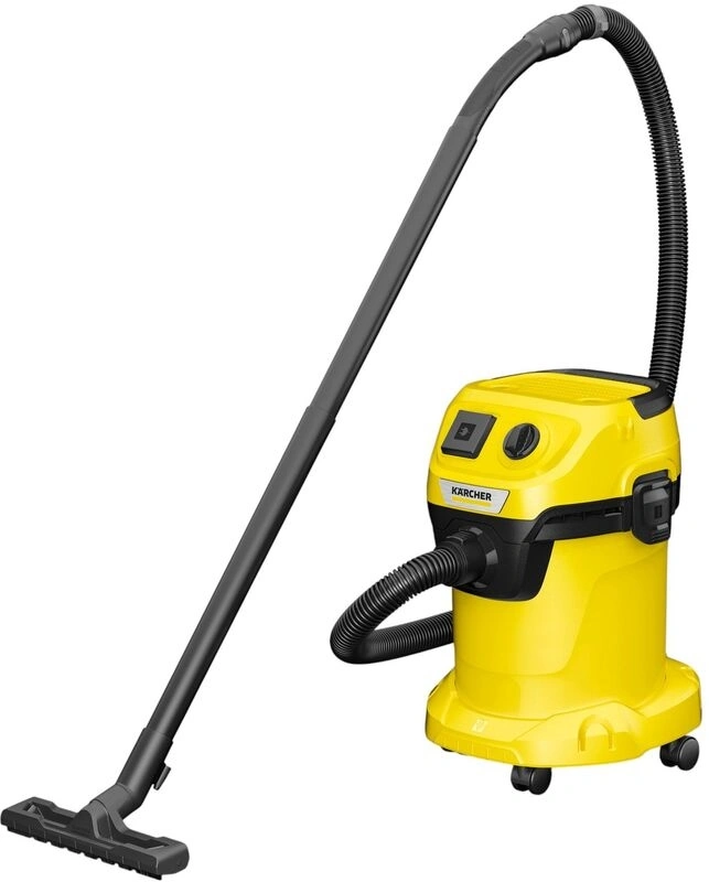 Строительный пылесос Karcher WD 3 P V-17/4/20 Workshop 1000Вт (уборка: сухая/сбор воды/выдув) желтый