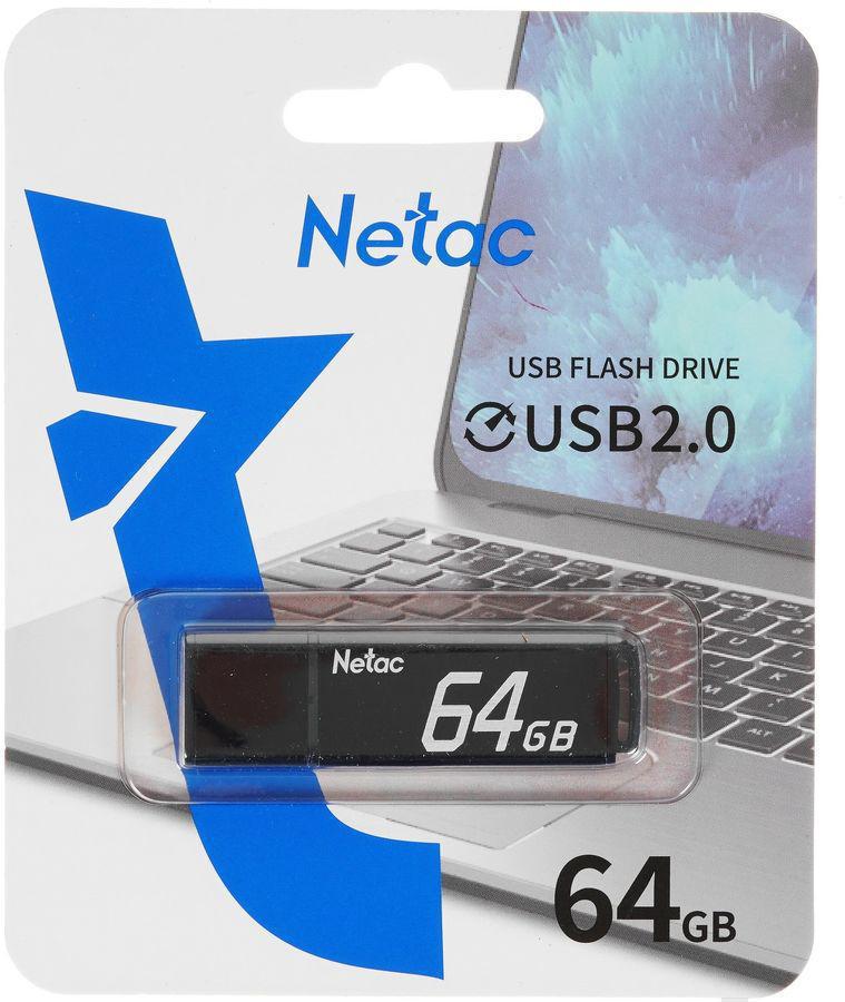 Флеш Диск Netac 64GB U351 NT03U351N-064G-32BK USB3.0 серый