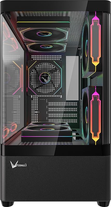 Корпус Formula Crystal U1M Cosmic черный без БП mATX 4x120mm 2x140mm 1xUSB2.0 1xUSB3.0 audio bott PSU