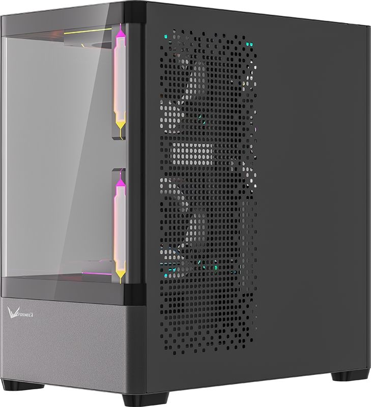 Корпус Formula Crystal U1M Cosmic черный без БП mATX 4x120mm 2x140mm 1xUSB2.0 1xUSB3.0 audio bott PSU