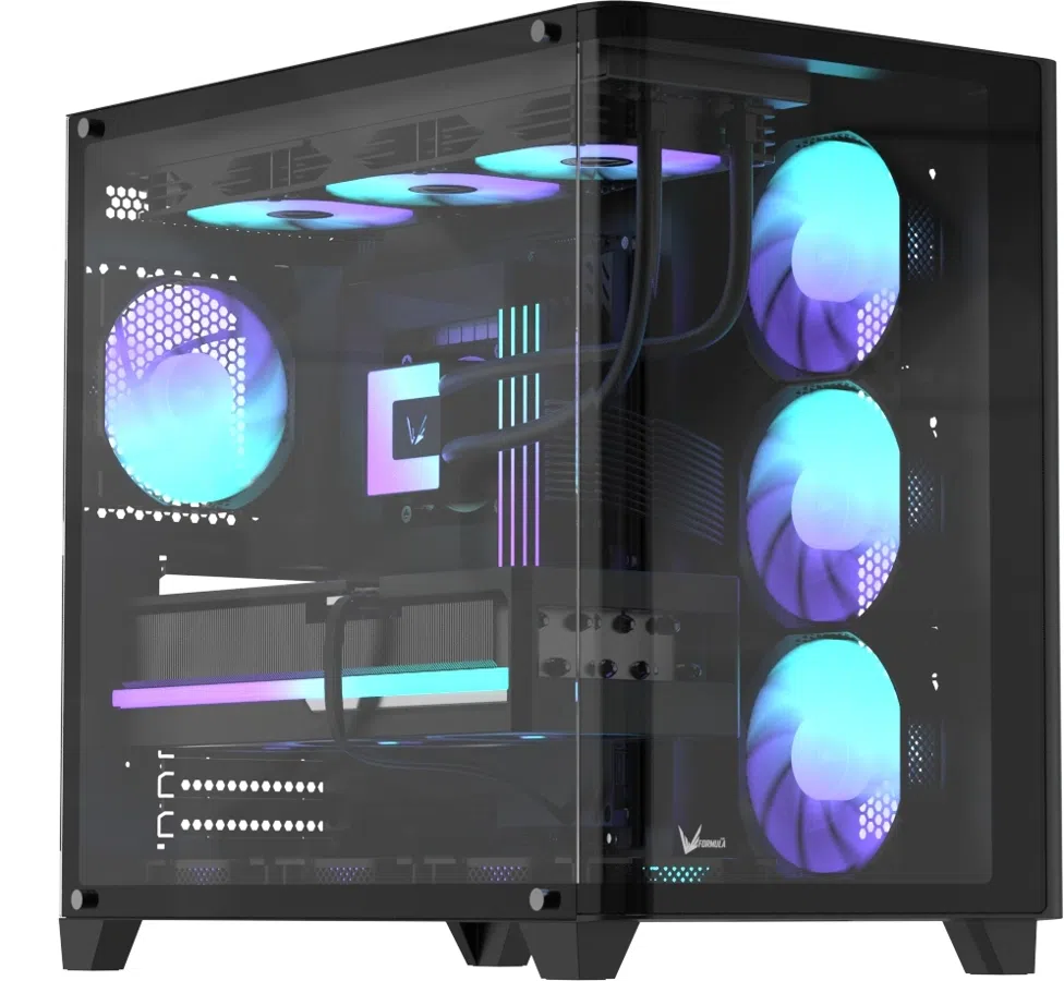 Корпус Formula Crystal U2 черный без БП ATX 10x120mm 1xUSB2.0 1xUSB3.0 audio bott PSU