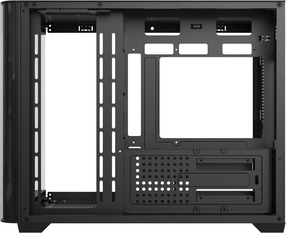 Корпус Formula Crystal U2M Floe черный без БП mATX 9x120mm 1xUSB3.1 audio bott PSU