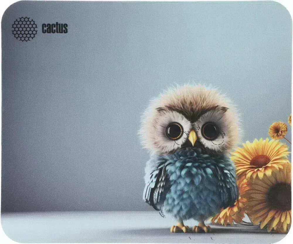 Коврик для мыши Cactus Owl gray рисунок 300x250x3мм (CS-MPC-D12M)