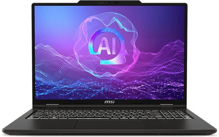 Ноутбук MSI Venture 16 AI+ A2HMG-050RU Core Ultra 7 255H 32Gb SSD1Tb Intel Arc 140T 16" OLED 2K (2048x1280) Windows 11 Pro grey WiFi BT Cam (9S7-261221-050)