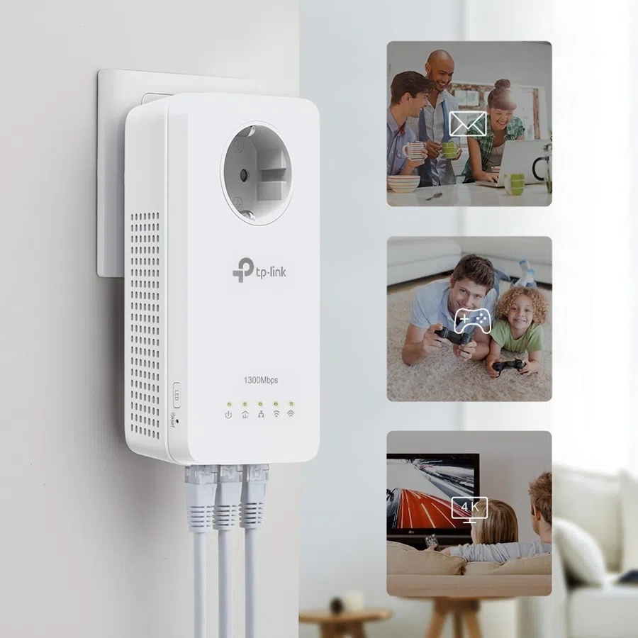 Сетевой адаптер Powerline TP-Link TL-WPA8631P Gigabit Ethernet