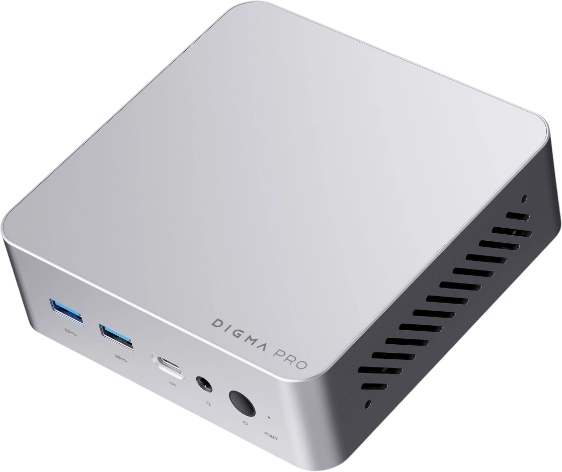 Неттоп Digma Pro Minimax X5 Ryzen 7 7840HS (3.8) 16Gb SSD512Gb 780M Windows 11 Pro GbitEth WiFi BT 100W серебристый (DPR7-ADXW01)