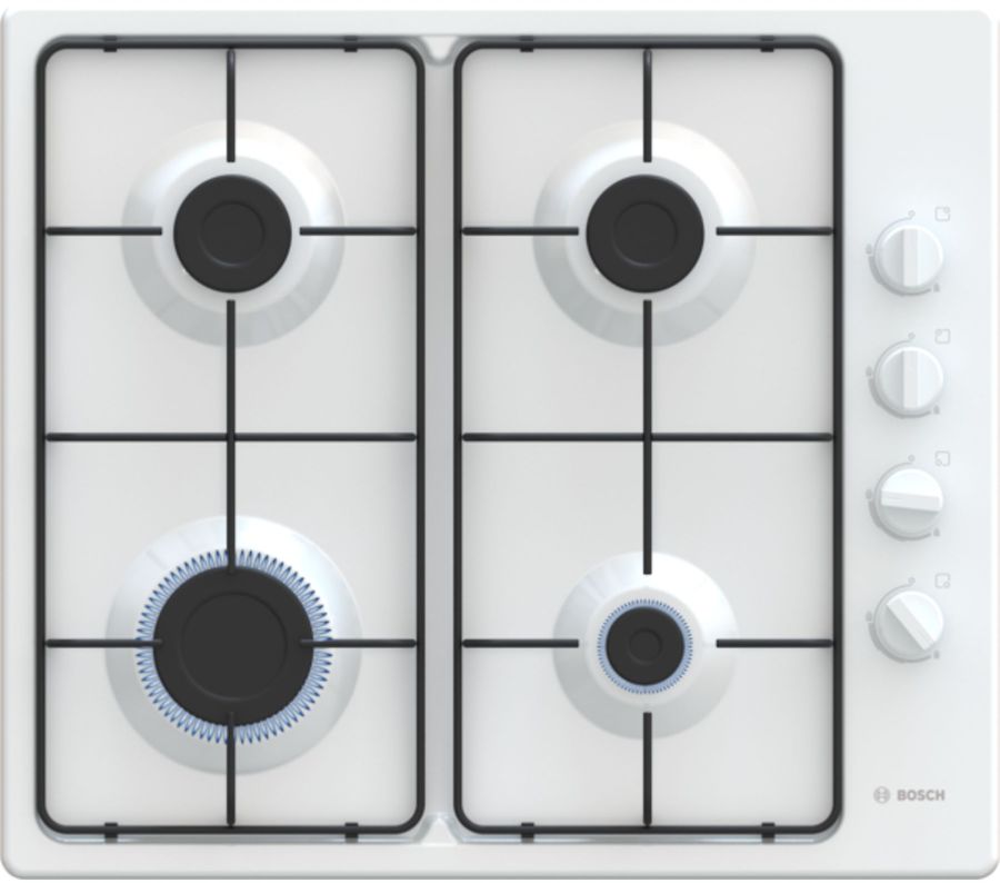 Газовая варочная поверхность Bosch PBP6C2K80O белый