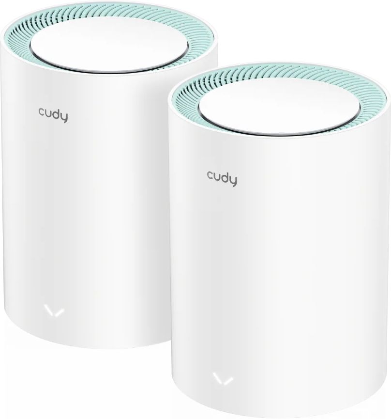 Бесшовный Mesh роутер Cudy M1500 (M1500(2-PACK)) AX1500 10/100/1000BASE-TX белый (упак.:2шт)