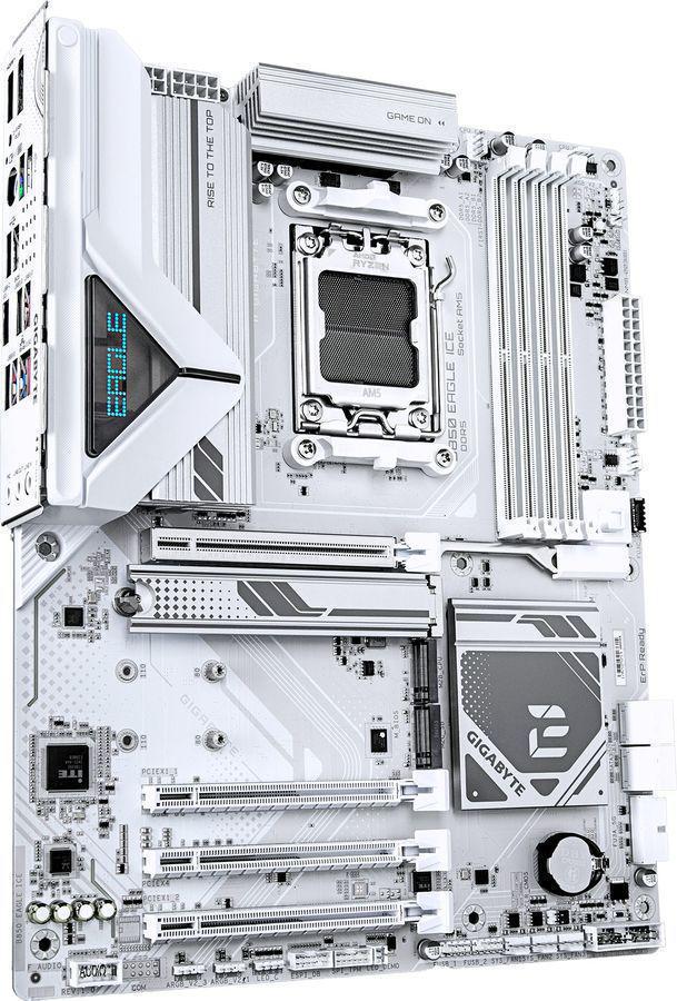 Материнская плата Gigabyte B850 EAGLE ICE Socket AM5 AMD B850 4xDDR5 ATX AC`97 8ch(7.1) 2.5Gg RAID+HDMI+DP