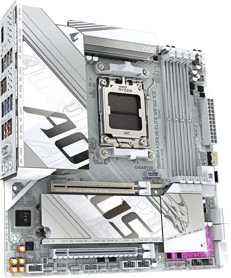 Материнская плата Gigabyte B850M AORUS ELITE WIFI6E Socket AM5 AMD B850 4xDDR5 mATX AC`97 8ch(7.1) 2.5Gg RAID+DP