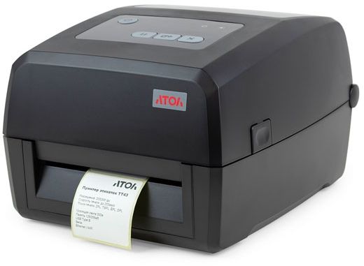 Термопринтер Атол TT43 (60106) 300dpi 102мм/с/USB/RS232/Eth для печ.накл. черный