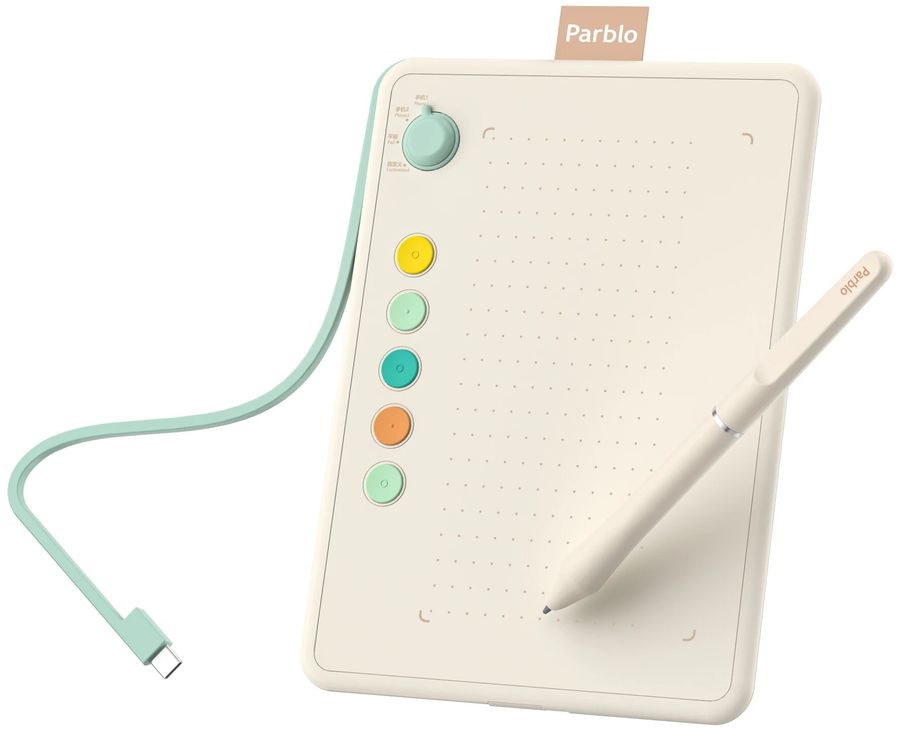 Графический планшет Parblo Ninos Q USB Type-C кремовый