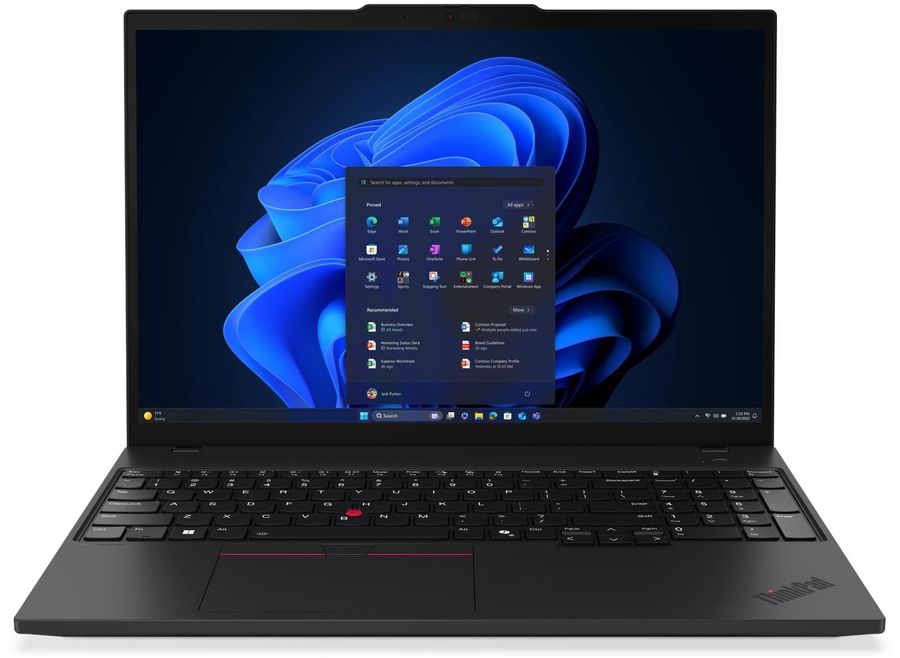 Ноутбук Lenovo ThinkPad T16 G4 Core Ultra 5 225U 16Gb SSD1Tb Intel Graphics 16" IPS WUXGA (1920x1200) Windows 11 Pro 64 black WiFi BT Cam (21QFS1C100)