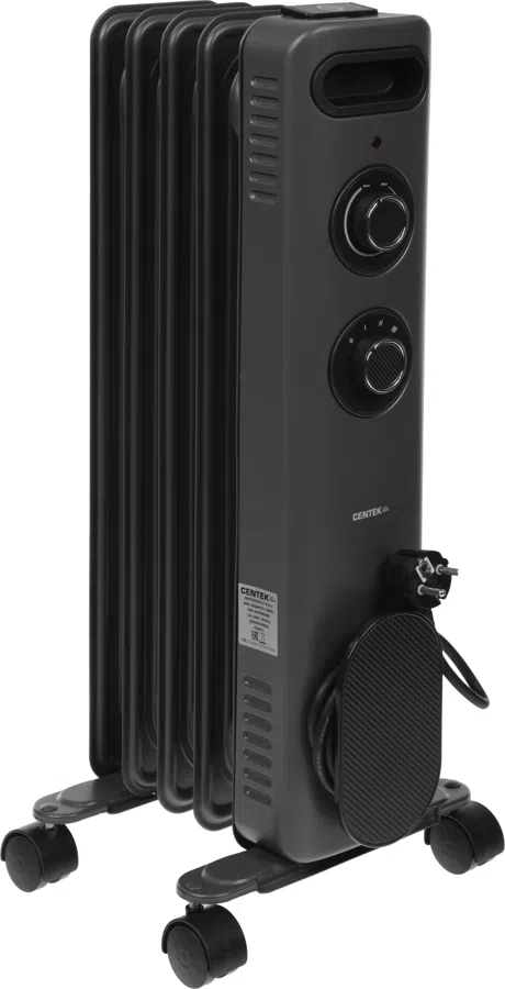 Радиатор масляный Centek CT-6232-5 1000Вт серый