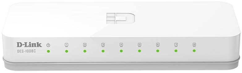 Коммутатор D-Link DES-1008C DES-1008C/F6/E 8x100Мбит/с неуправляемый