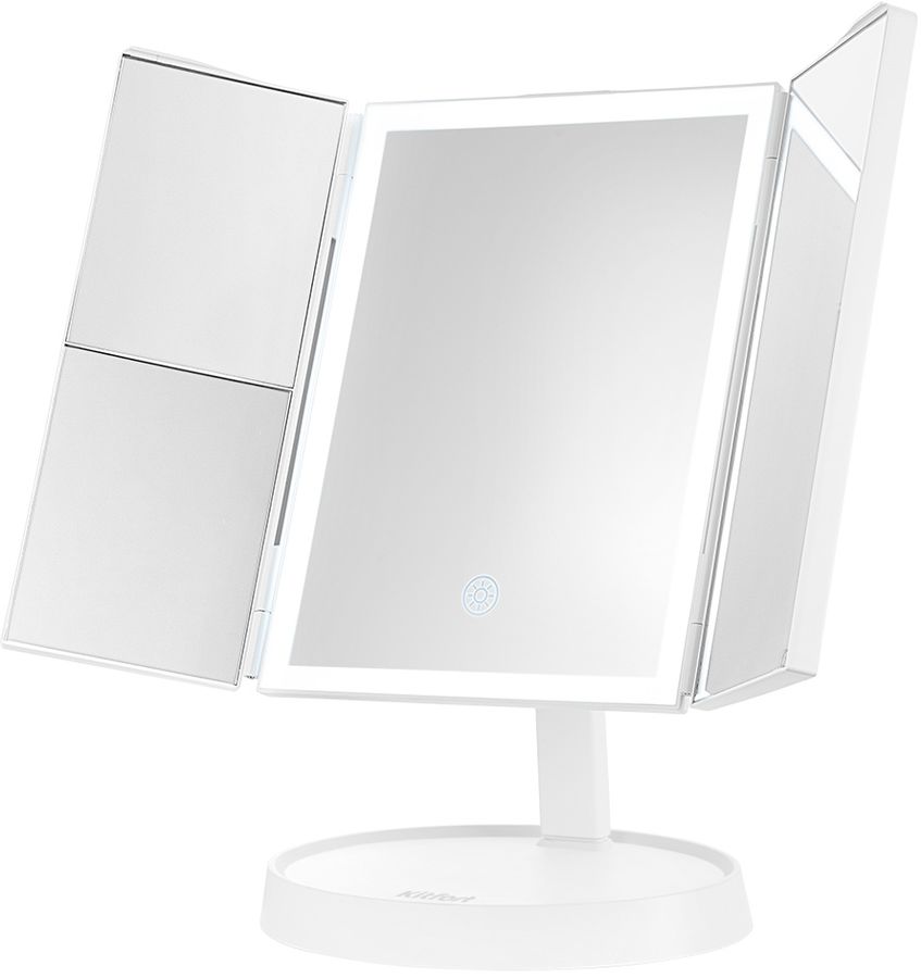 Косметическое зеркало KitfortКТ-4169 прямоугольное настольное белый