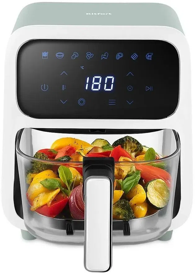 Аэрогриль Kitfort КТ-8147 4л 1800Вт серый/белый