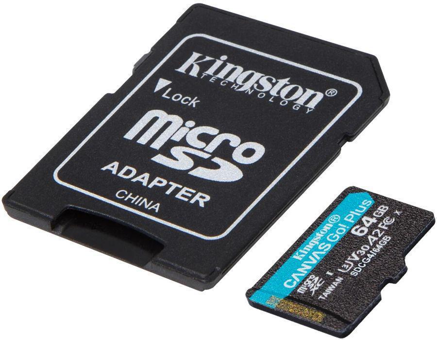 Флеш карта microSDXC 64GB Kingston SDCG4/64GB Canvas Go! Plus V10 A2 + adapter