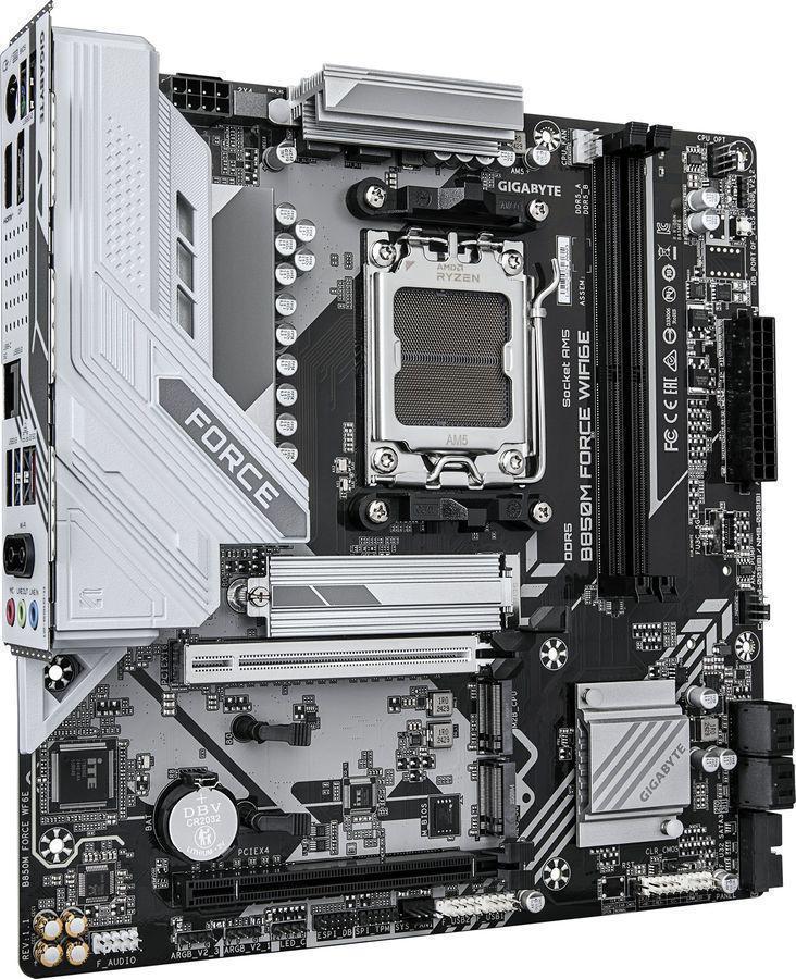 Материнская плата Gigabyte B850M FORCE WIFI6E Socket AM5 AMD B850 2xDDR5 mATX AC`97 8ch(7.1) 2.5Gg RAID+HDMI+DP