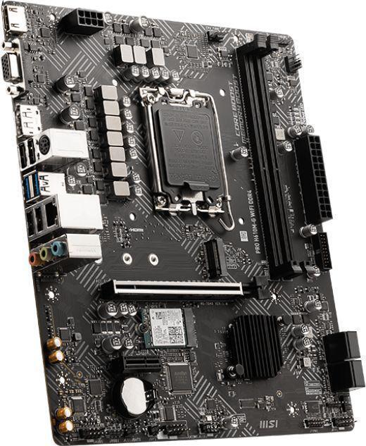 Материнская плата MSI PRO H610M-G WIFI DDR4 Soc-1700 Intel H610 2xDDR4 mATX AC`97 8ch(7.1) GbLAN+VGA+HDMI+DP