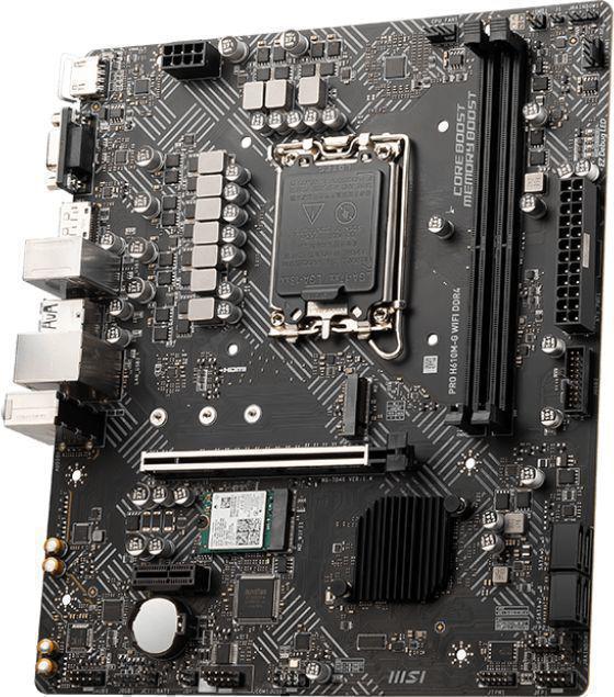 Материнская плата MSI PRO H610M-G WIFI DDR4 Soc-1700 Intel H610 2xDDR4 mATX AC`97 8ch(7.1) GbLAN+VGA+HDMI+DP