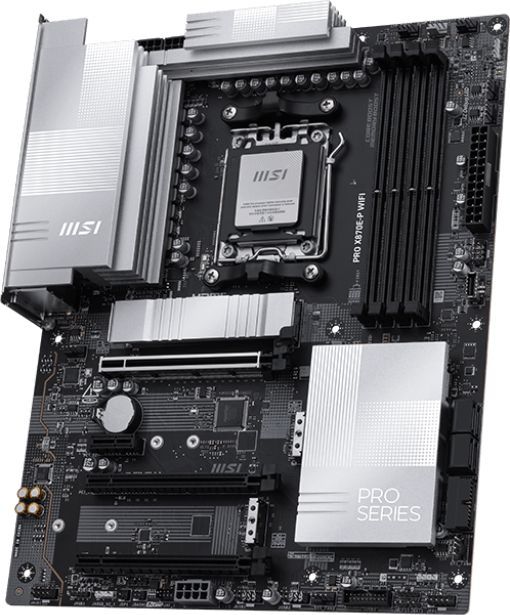 Материнская плата MSI PRO X870E-P WIFI Socket AM5 AMD X870E 4xDDR5 ATX AC`97 8ch(7.1) 5Gigabit RAID+HDMI