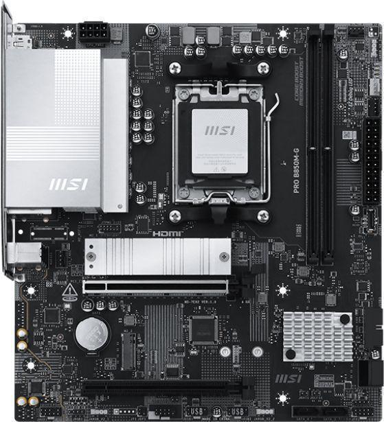 Материнская плата MSI PRO B850M-G Socket AM5 AMD B850 2xDDR5 mATX AC`97 8ch(7.1) 5Gigabit RAID+HDMI+DP