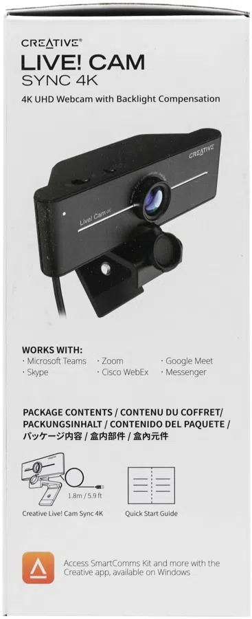 Камера Web Creative Live! Cam 4K VF0990 черный 8Mpix (3840x2160) USB2.0 с микрофоном (73VF099000000)