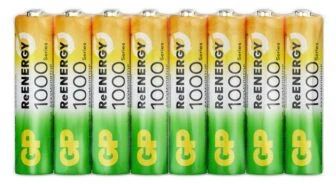 Аккумулятор GP 100AAAHCRGY-B AAA NiMH 1000mAh (16шт) спайка