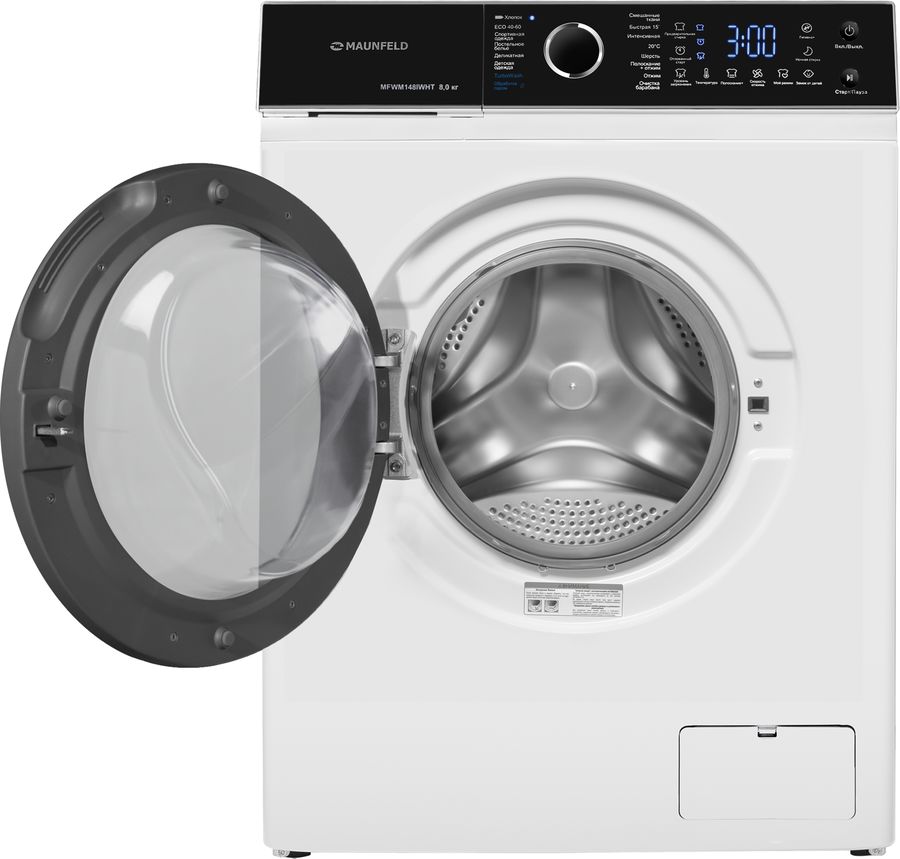 Стиральная машина Maunfeld MFWM148IWHT класс: A+++ загр.фронтальная макс.:8кг белый инвертор