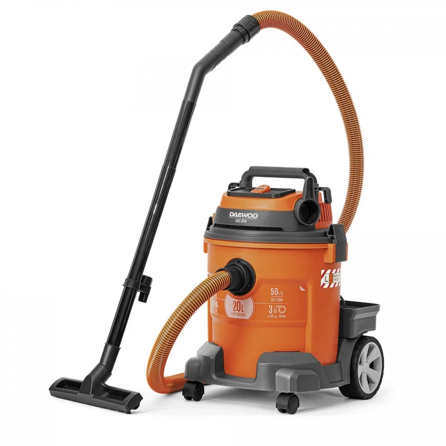 Строительный пылесос Daewoo DAVC 2514S 1400Вт (уборка: сухая/влажная/выдув/сбор воды) серый