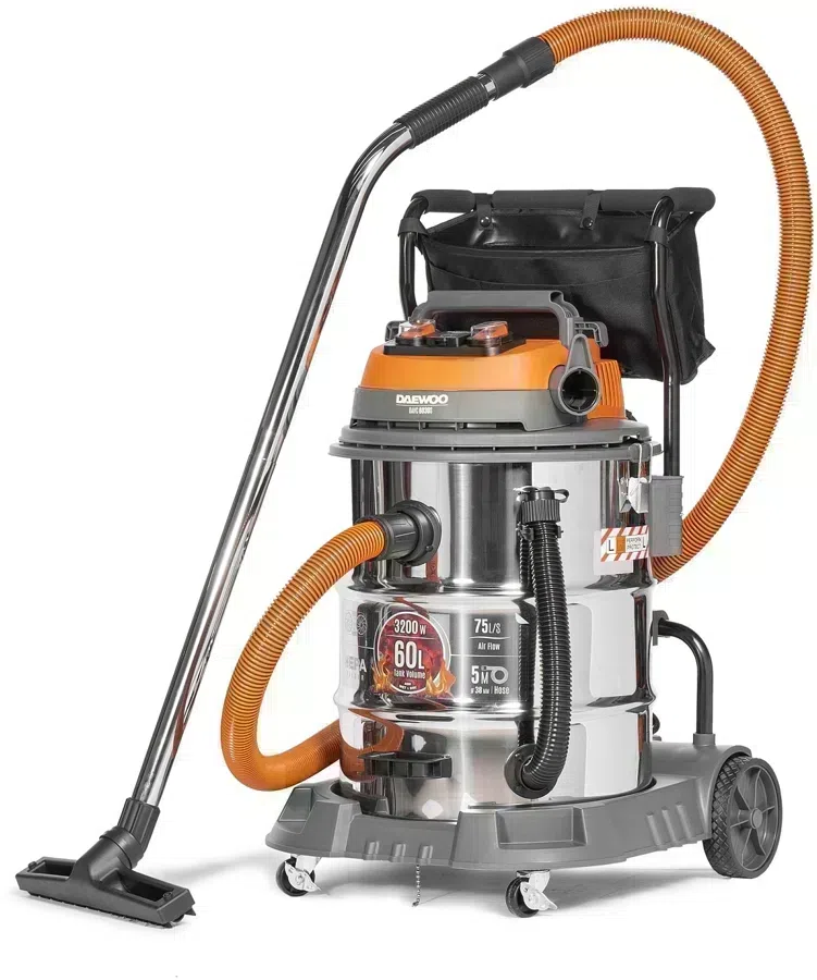 Строительный пылесос Daewoo DAVC 2500SD 1400Вт (уборка: сухая/сбор воды/выдув) оранжевый